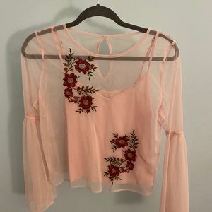 Pink Sheer Blouse